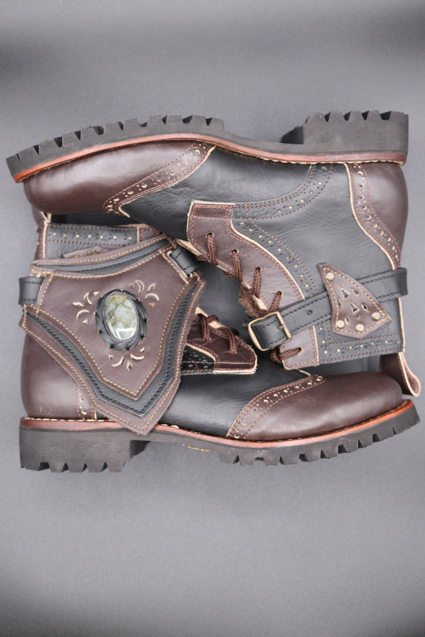 Gunslinger Boots | Black & Tobacco Brown | Made to Order
