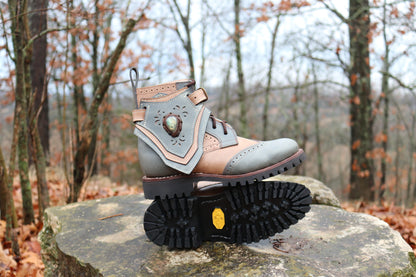 Gunslinger Boots | Gray & Beige | Made to Order