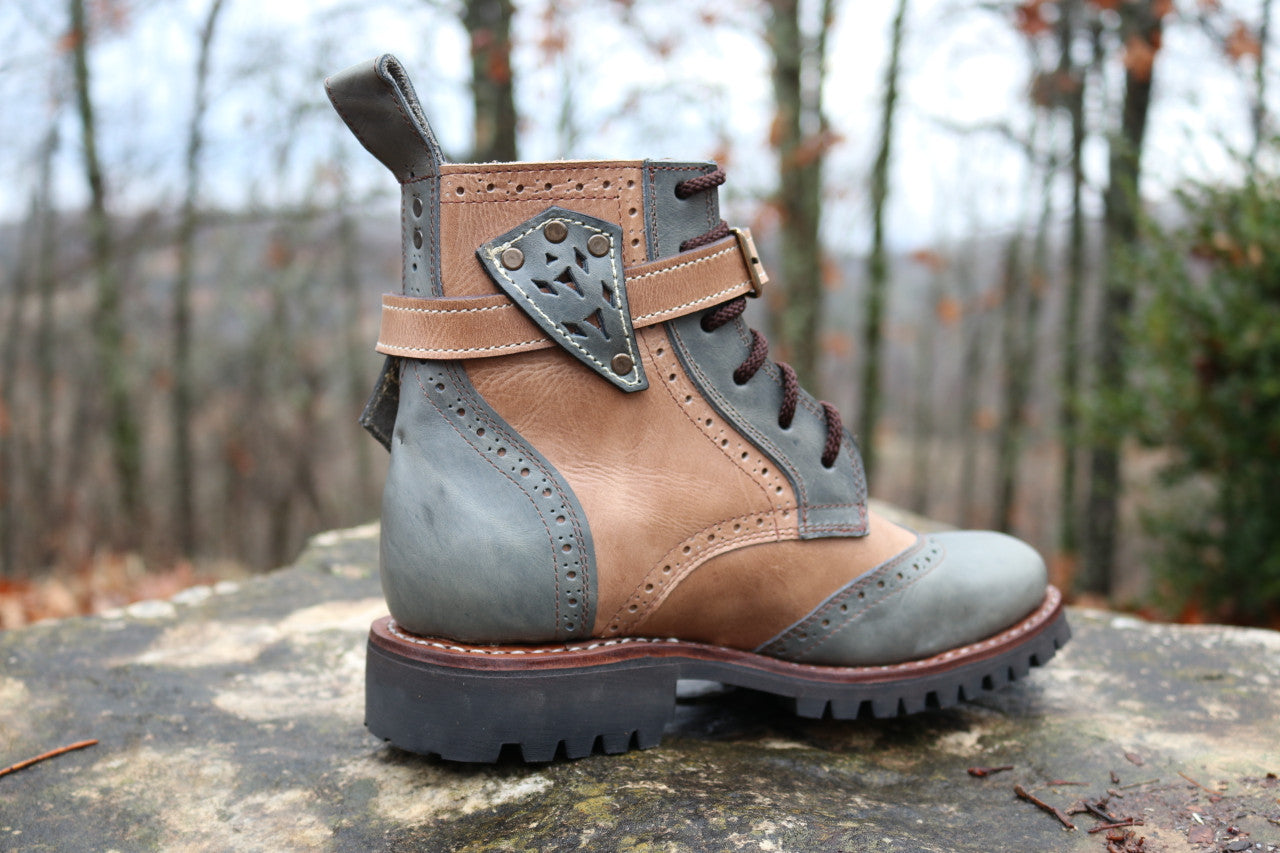 Gunslinger Boots | Gray & Beige | Made to Order