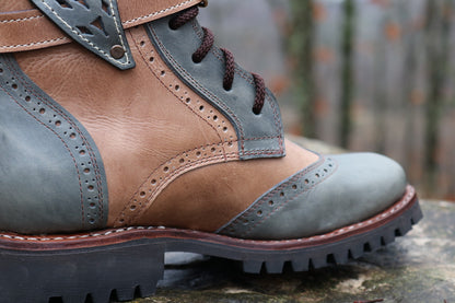 Gunslinger Boots | Gray & Beige Brown | Made to Order