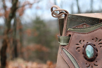 Gunslinger Boots | Brown & Green Brown | Made to Order
