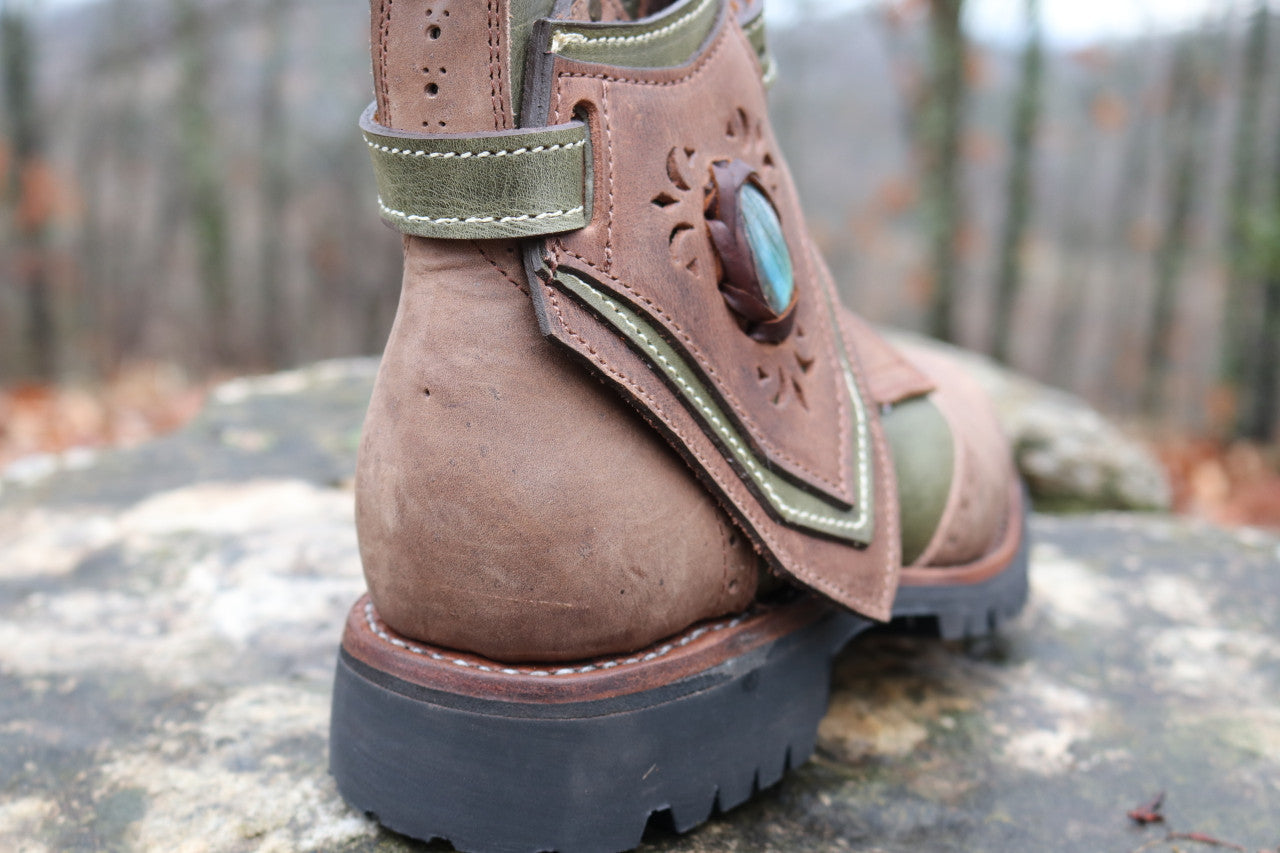 Gunslinger Boots | Brown & Green Brown | Made to Order