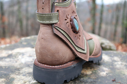 Gunslinger Boots | Brown & Green Brown | Made to Order
