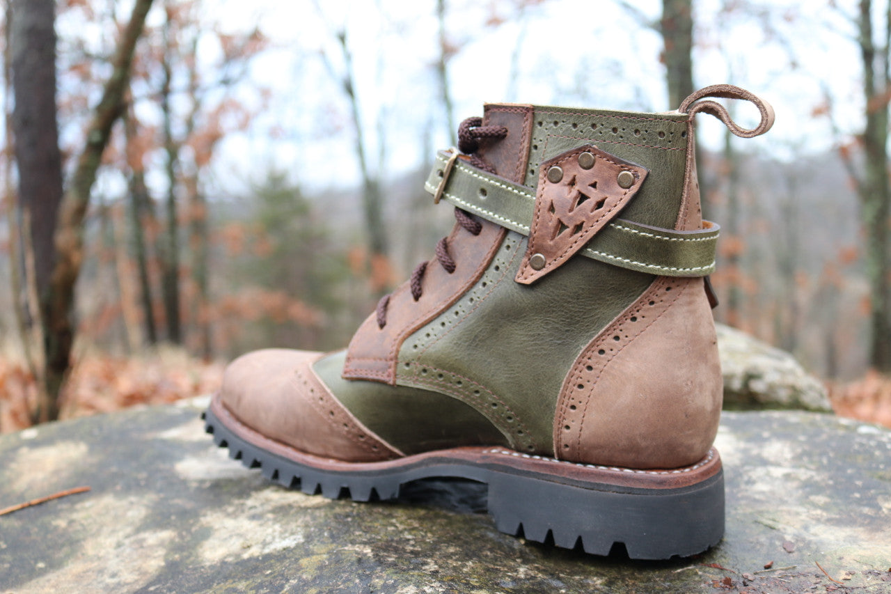 Gunslinger Boots | Brown & Green Brown | Made to Order