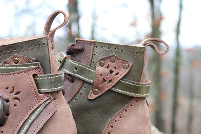 Gunslinger Boots | Brown & Green Brown | Made to Order