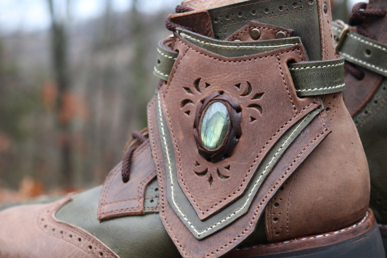 Gunslinger Boots | Brown & Green Brown | Made to Order
