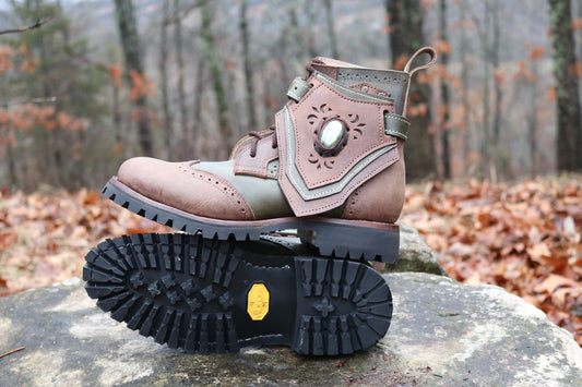 Gunslinger Boots | Brown & Green Brown | Made to Order