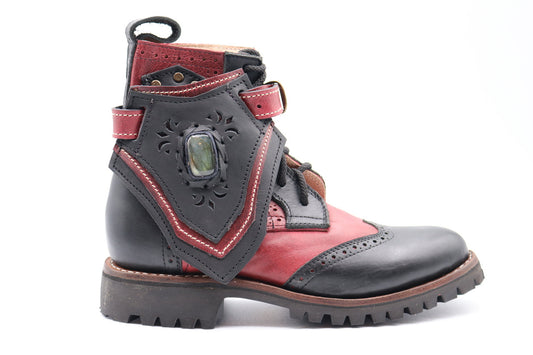 Gunslinger Boots | Black & Red | Made to Order