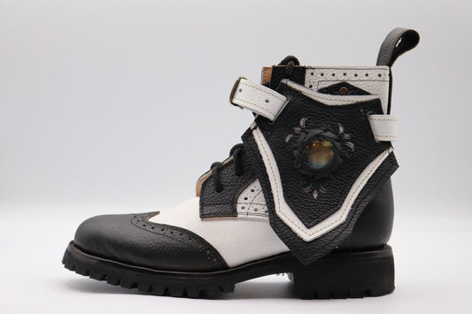 Gunslinger Boots | Black & White | Made to Order