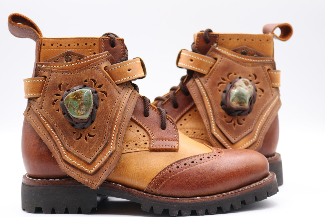 Gunslinger Boots | Brown & Yellow | Made to Order