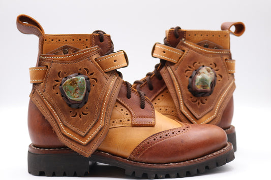 Gunslinger Boots | Brown & Yellow | Made to Order