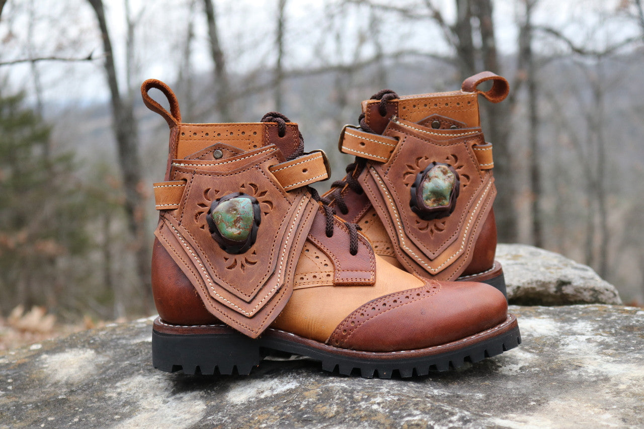 Gunslinger Boots | Brown & Yellow | Made to Order