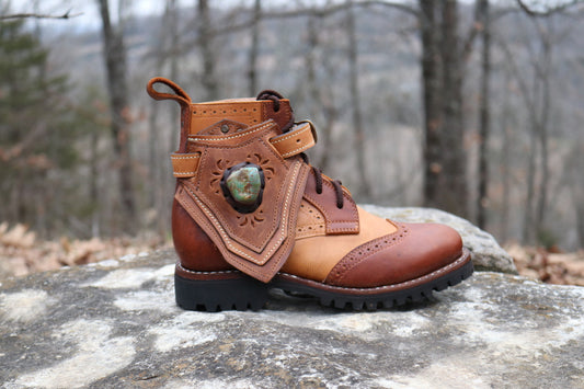 Gunslinger Boots | Brown & Yellow | Made to Order