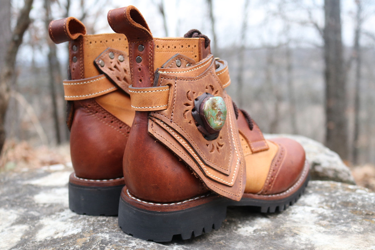 Gunslinger Boots | Brown & Yellow | Made to Order