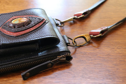 Boreal Bag | Green Leather | Labradorite