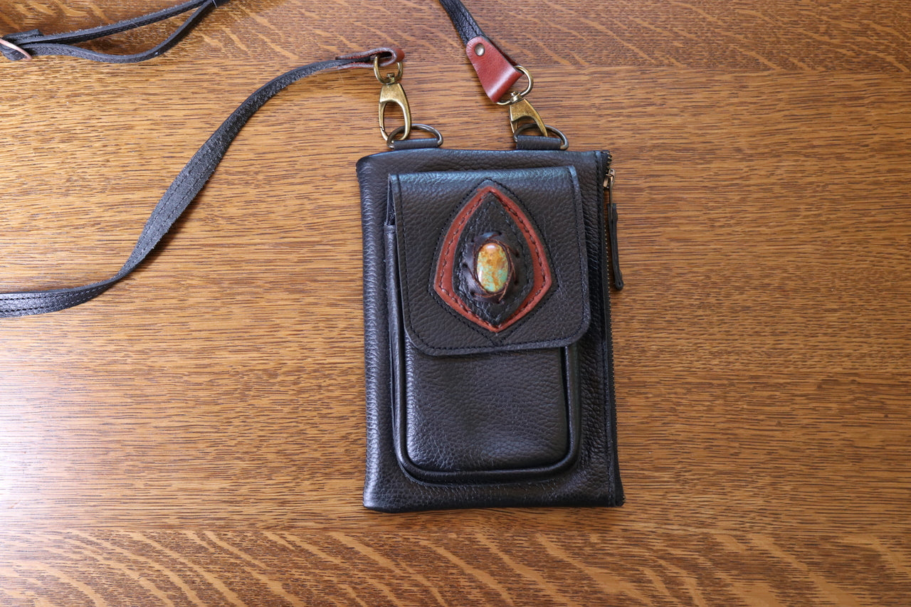 Boreal Bag | Red Leather | Amethyst