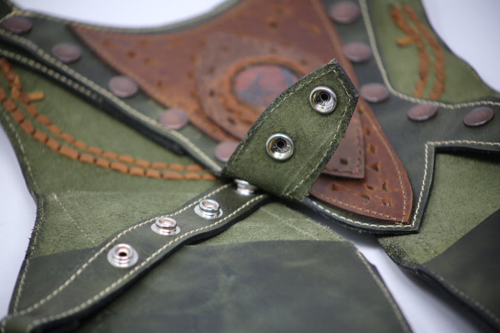 El Norteno Holster | White Leather | Labradorite