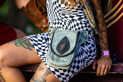 El Comandante Hip Belt | Black Leather | Lapis