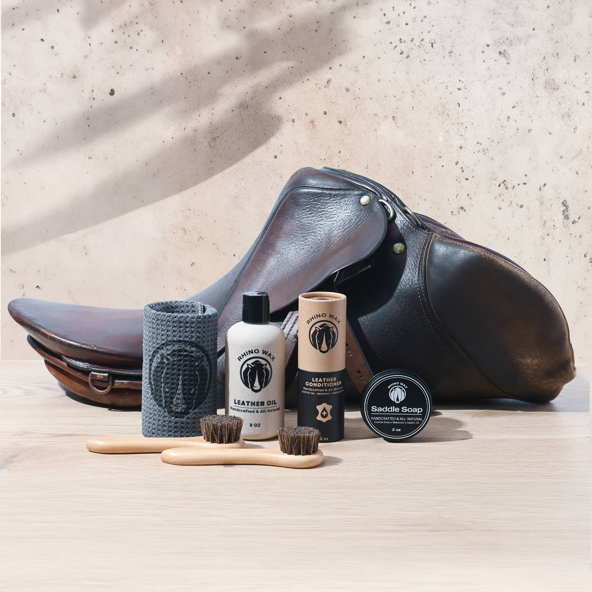 Rhino Wax Leather Maintenance Kit - 6 pieces