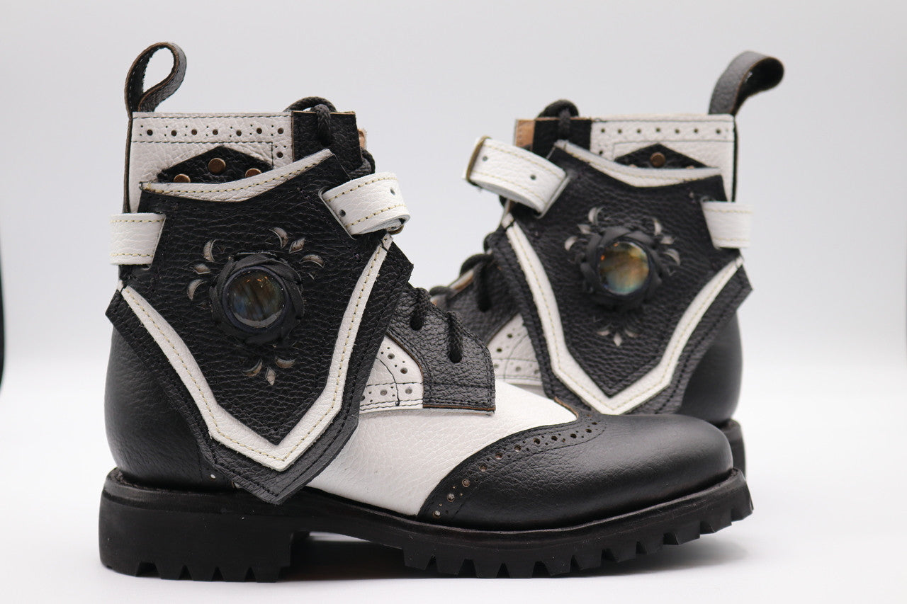 Gunslinger Boots | Black & White | Made to Order
