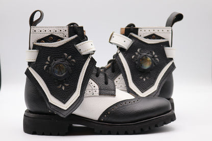 Gunslinger Boots | Black & White | Made to Order