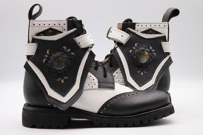 Gunslinger Boots | Black & White | Made to Order