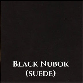 Black Nubok Suede leather swatch