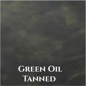 Green Oil Tanned leather swatch