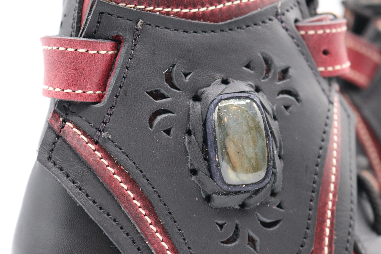 Gunslinger Boots | Black & Red | Made to Order