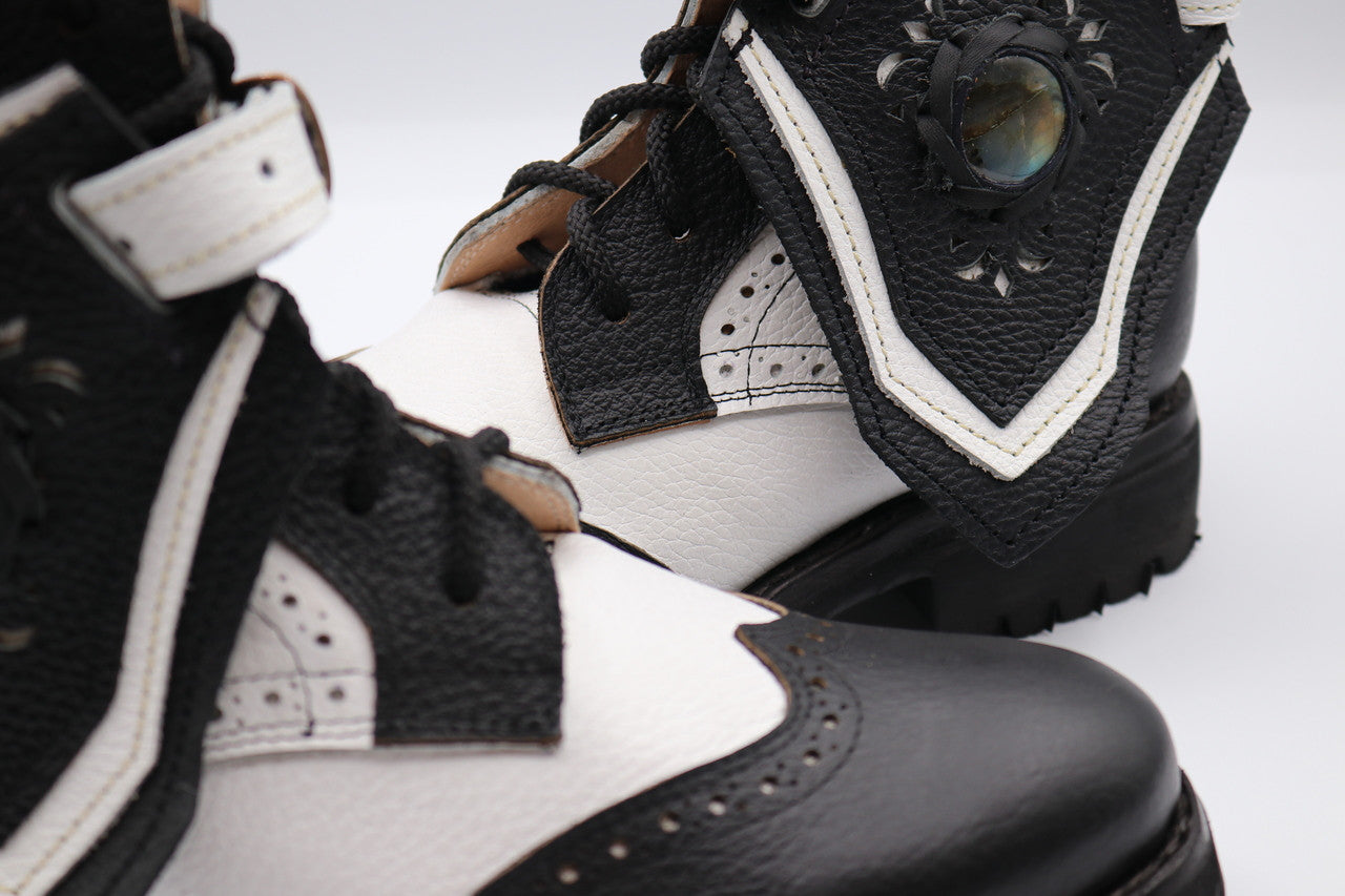 Gunslinger Boots | Black & White | Made to Order