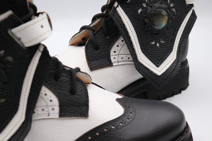 Gunslinger Boots | Black & White | Made to Order
