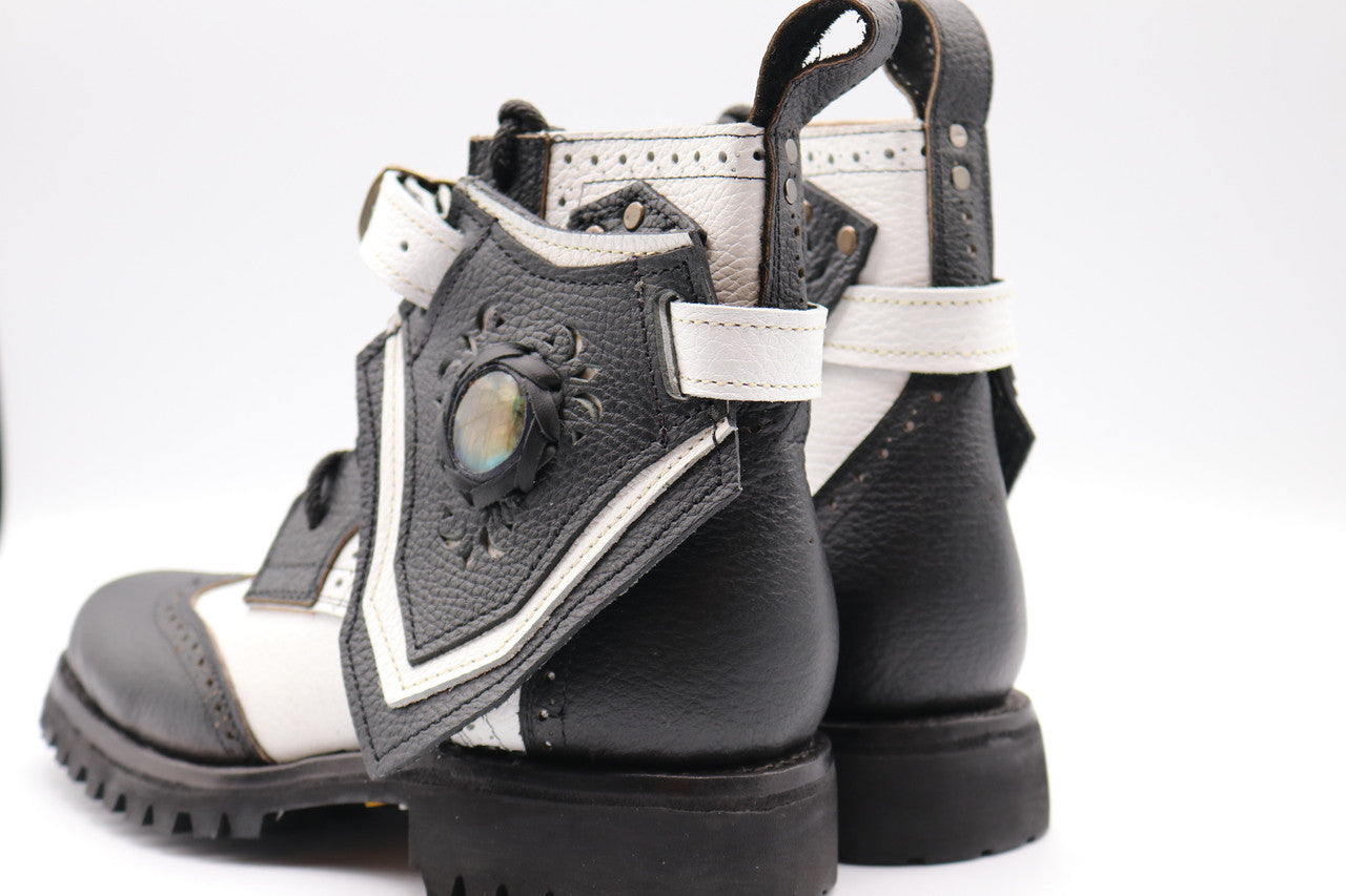 Gunslinger Boots | Black & White | Made to Order