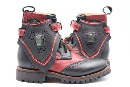 Gunslinger Boots | Black & Red | Made to Order