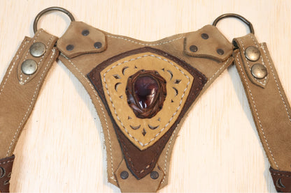 El Oriente Holster | Beige Suede Leather | Amethyst