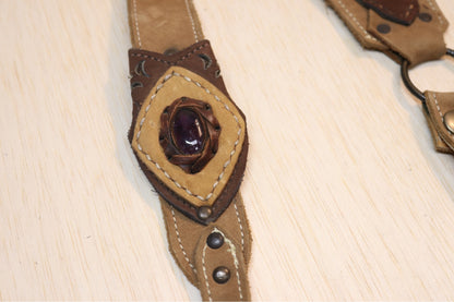 El Oriente Holster | Beige Suede Leather | Amethyst
