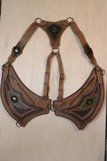 El Oriente Holster | Beige Leather | Labradorite