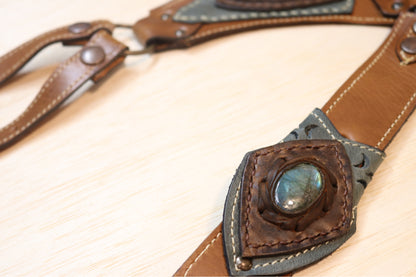 El Oriente Holster | Brown Leather | Labradorite Stone