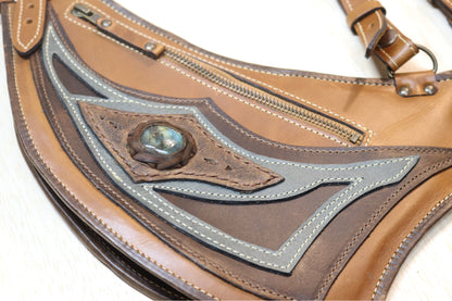 El Oriente Holster | Brown Leather | Labradorite Stone