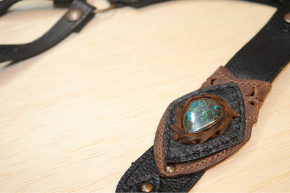 El Oriente Holster | Black Leather | Chrysocolla Stone
