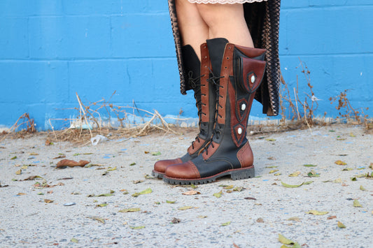Tall Gunslinger Boots | Black & Brown | Made to Order