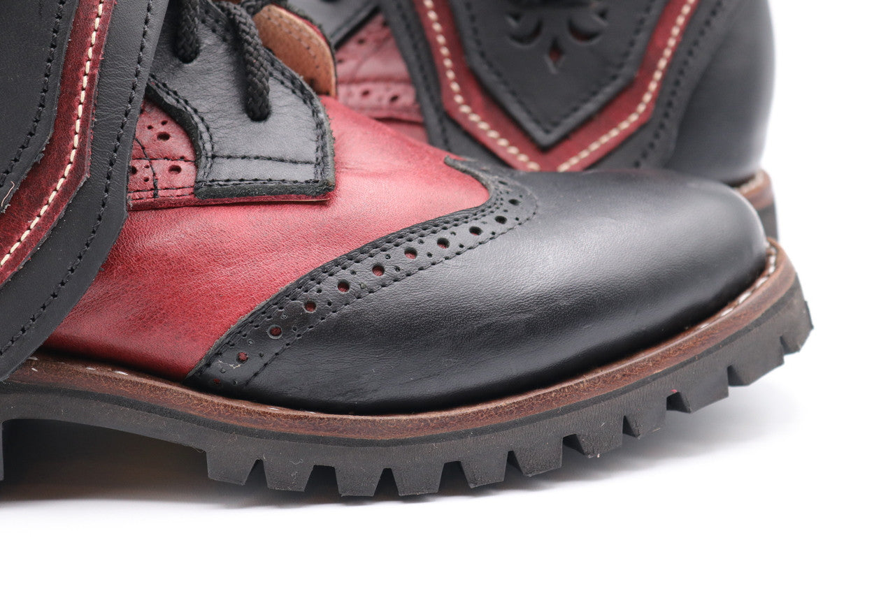 Gunslinger Boots | Black & Red | Made to Order