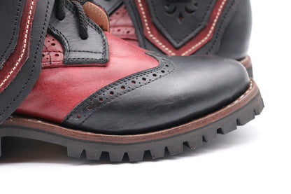 Gunslinger Boots | Black & Red | Made to Order